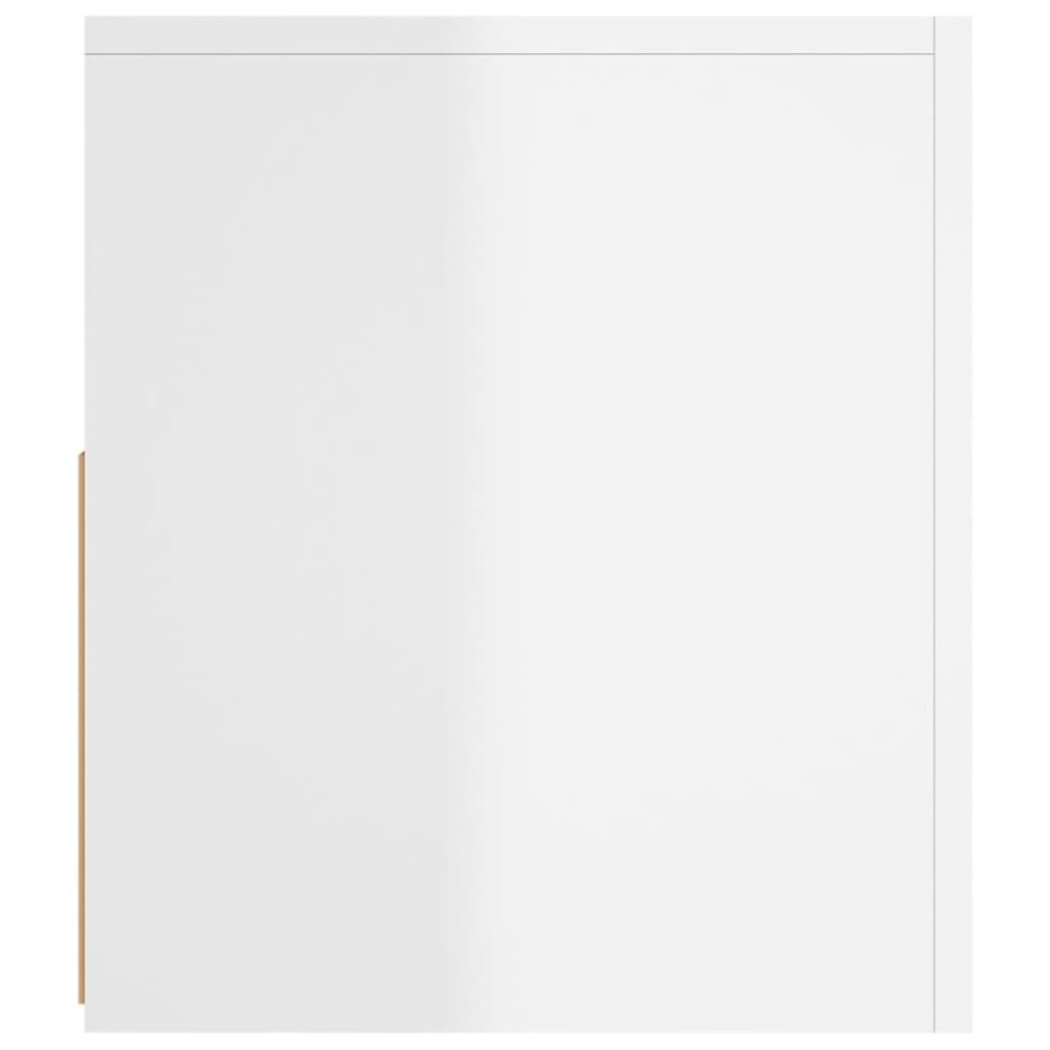 Mueble de TV con luces LED blanco brillante 120x35x40