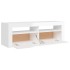 Mueble de TV con luces LED blanco brillante 120x35x40