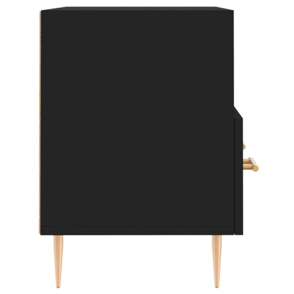 Mueble para TV madera contrachapada negro 80x36x50