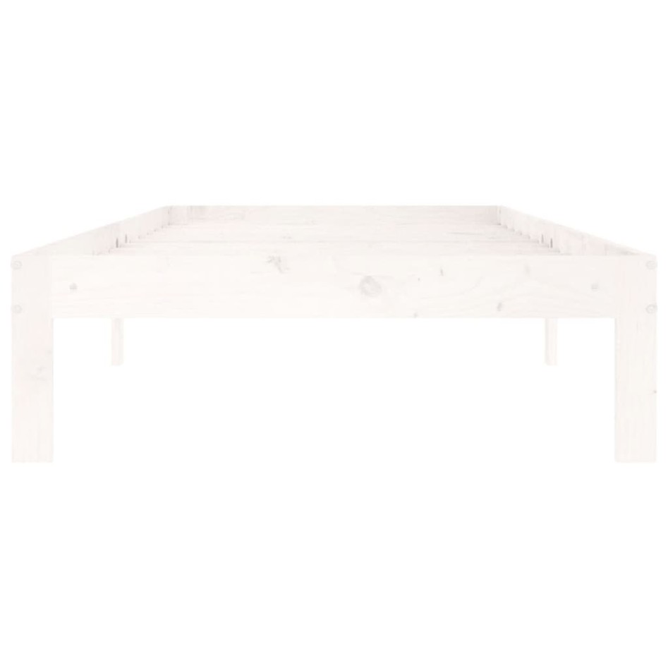 Estructura de cama sin colchón madera de pino blanca 90x200