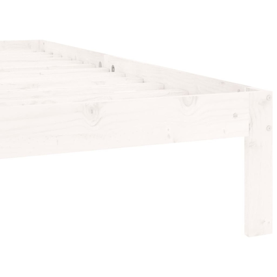 Estructura de cama sin colchón madera de pino blanca 90x200