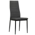 Sillas de comedor 6 unidades tela gris