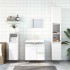 Armario de baño madera contrachapada blanco 65x33x60