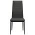 Sillas de comedor 6 unidades tela gris
