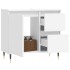 Armario de baño madera contrachapada blanco 65x33x60