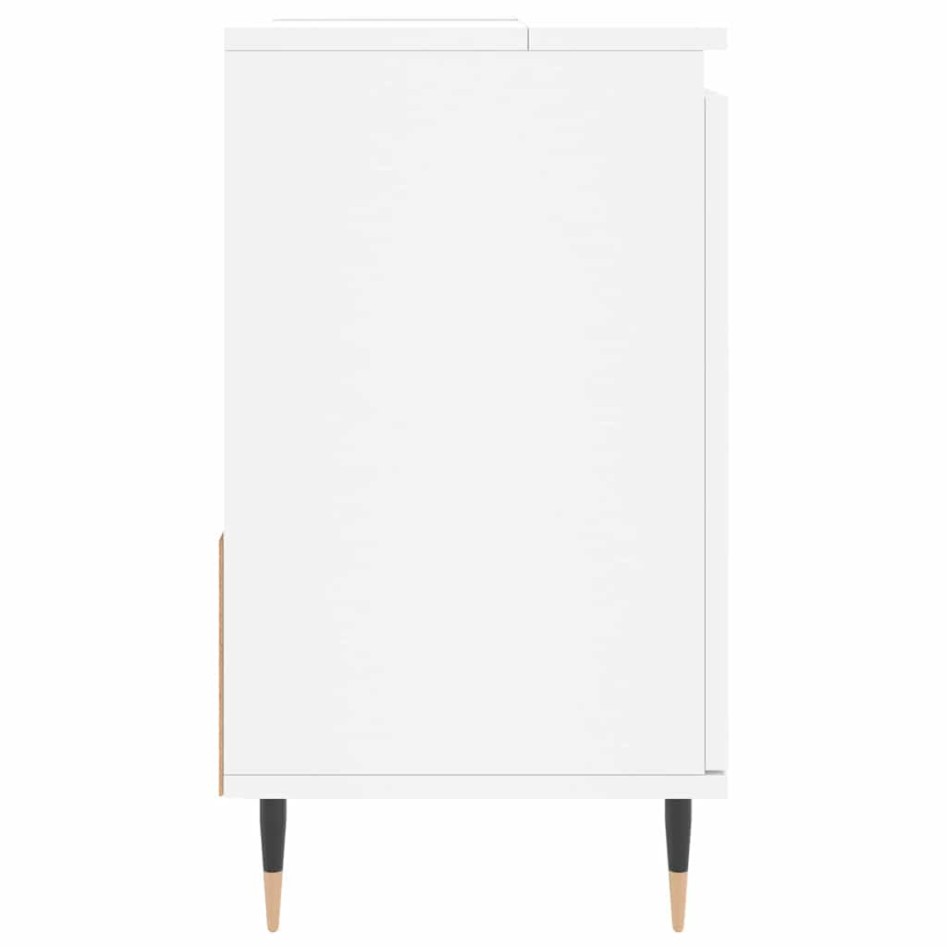 Armario de baño madera contrachapada blanco 65x33x60