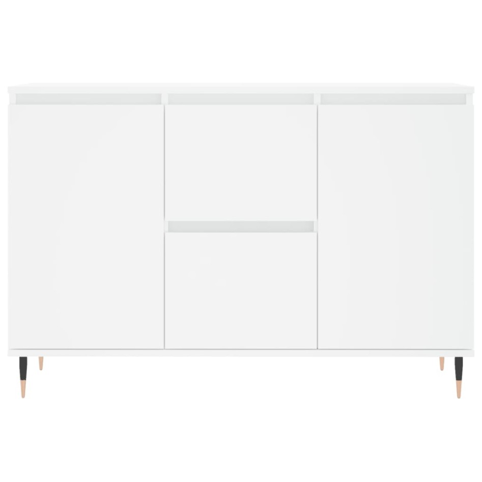 Aparador de madera de ingeniería blanco 104x35x70