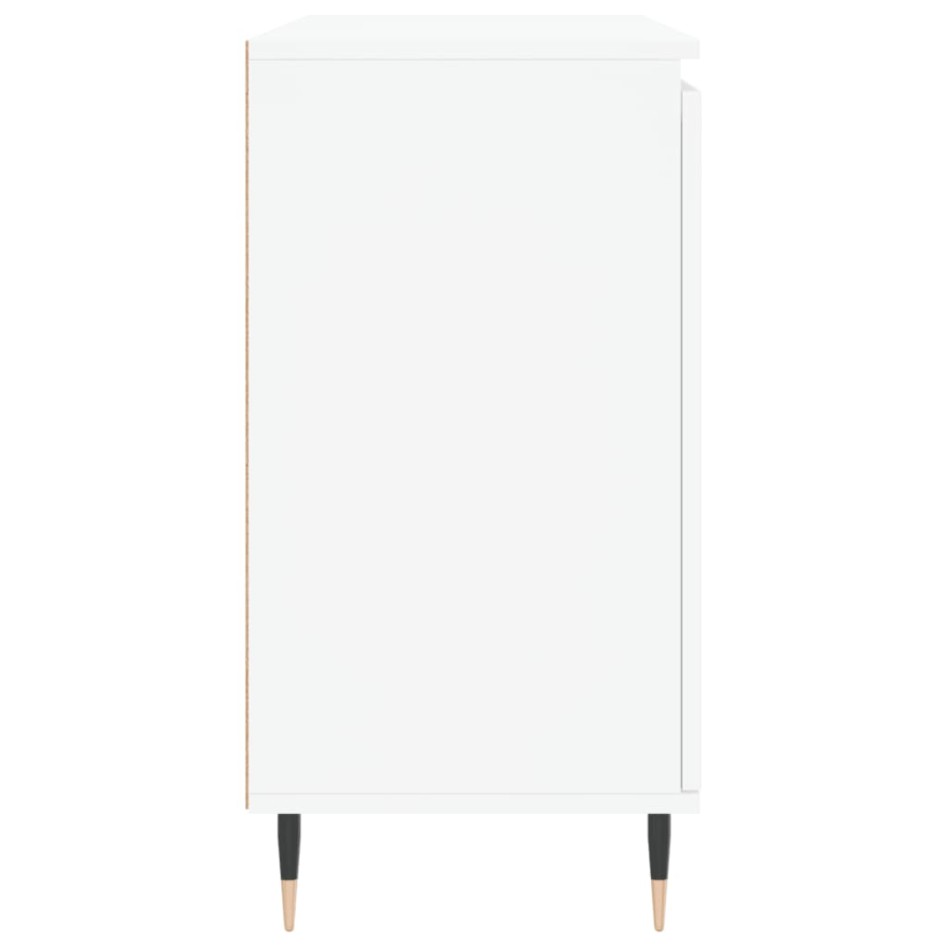 Aparador de madera de ingeniería blanco 104x35x70