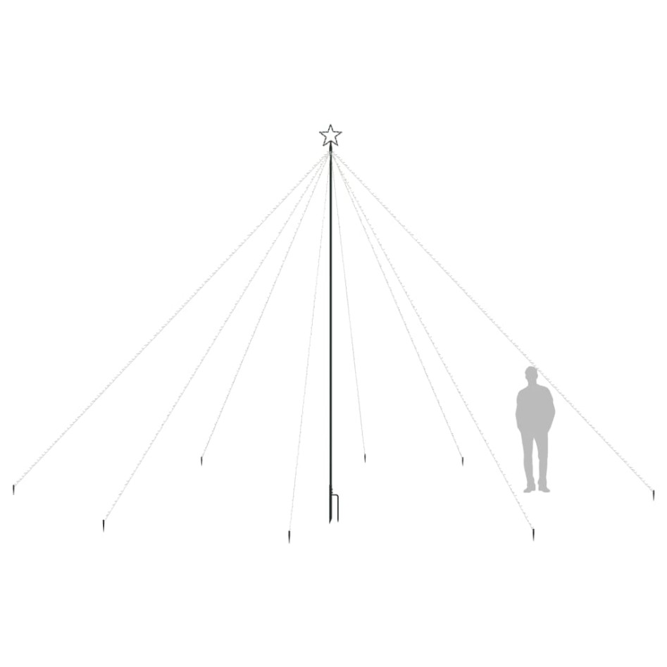 LED árbol de Navidad interior y exterior 800 LED azul 5