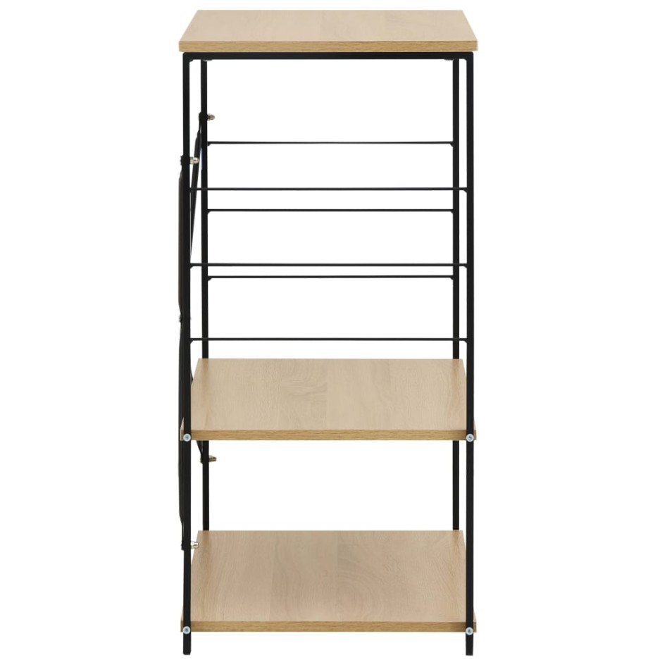 Armario microondas madera ingeniería negro roble