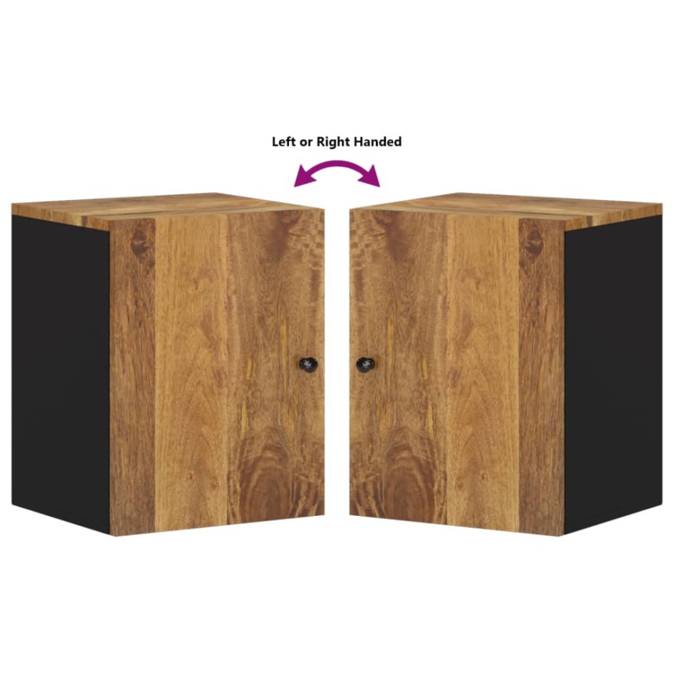Armario de baño de pared madera maciza de mango 38x33x48