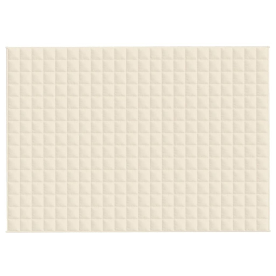 Manta con peso tela color crema claro 155x220 cm 7