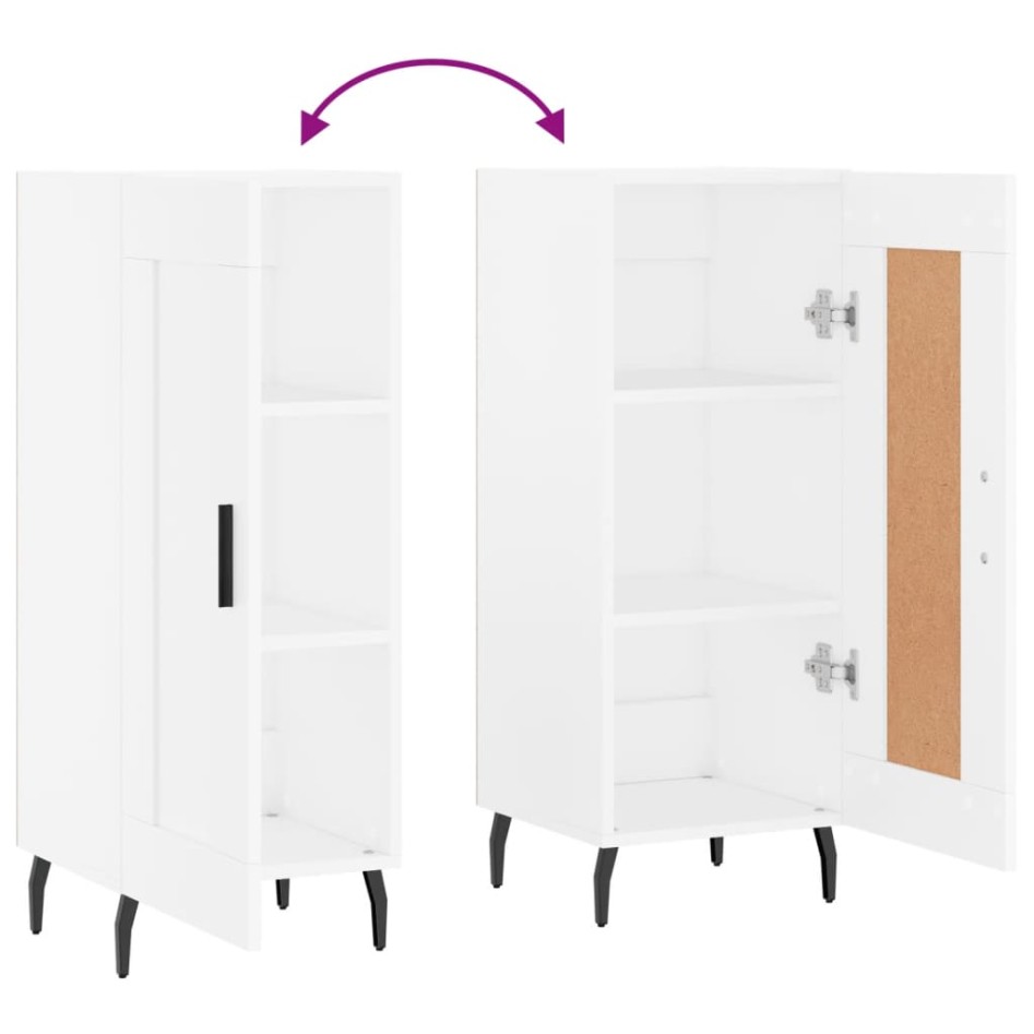 Aparador madera de ingeniería blanco 34,5x34x90