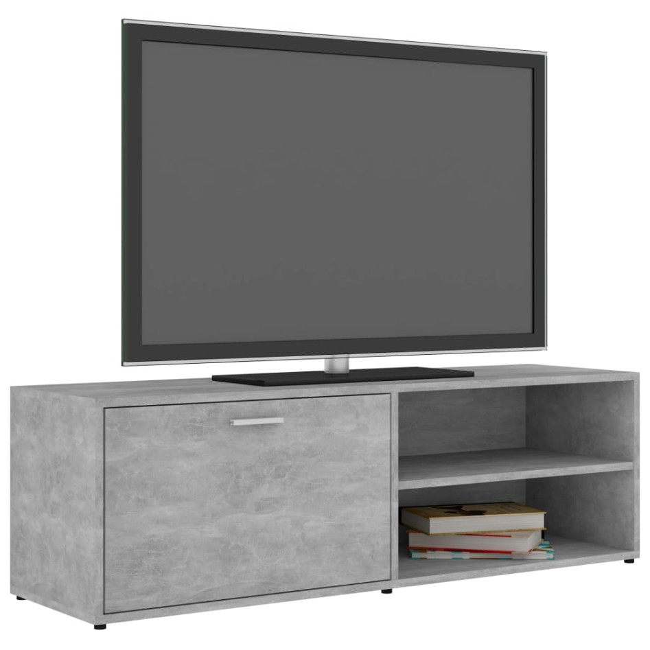 Mueble de TV madera contrachapada gris hormigón 120x34x37