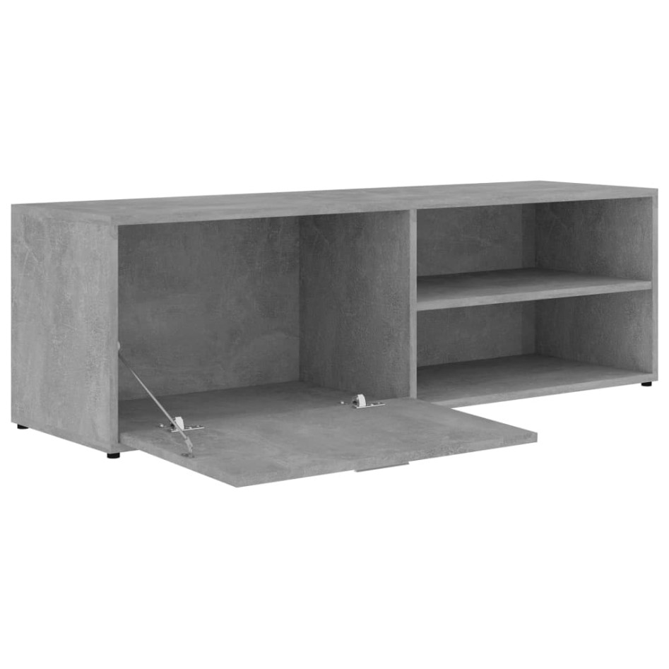 Mueble de TV madera contrachapada gris hormigón 120x34x37