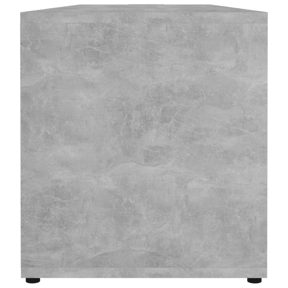 Mueble de TV madera contrachapada gris hormigón 120x34x37