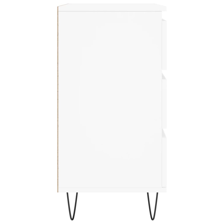 Aparador de madera contrachapada blanco 60x35x70