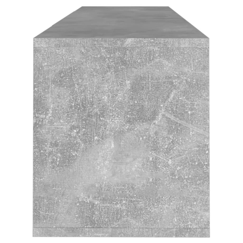 Mueble de TV madera contrachapada gris hormigón 120x30x40,5
