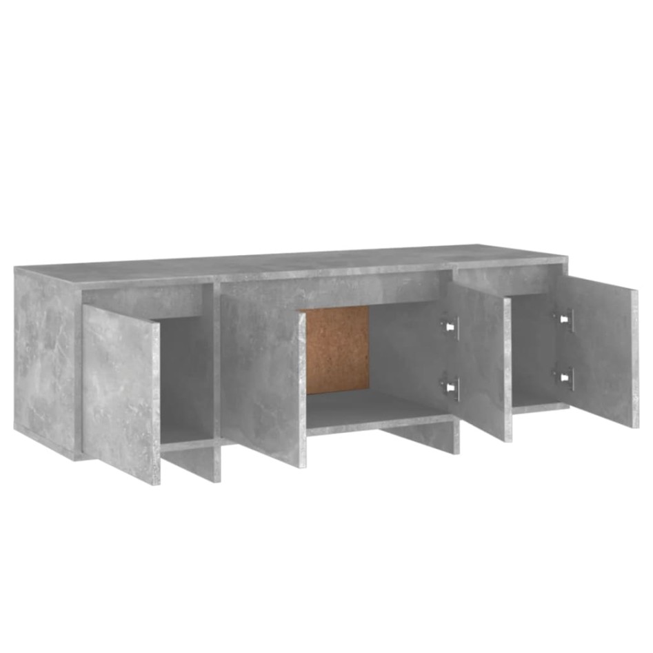 Mueble de TV madera contrachapada gris hormigón 120x30x40,5
