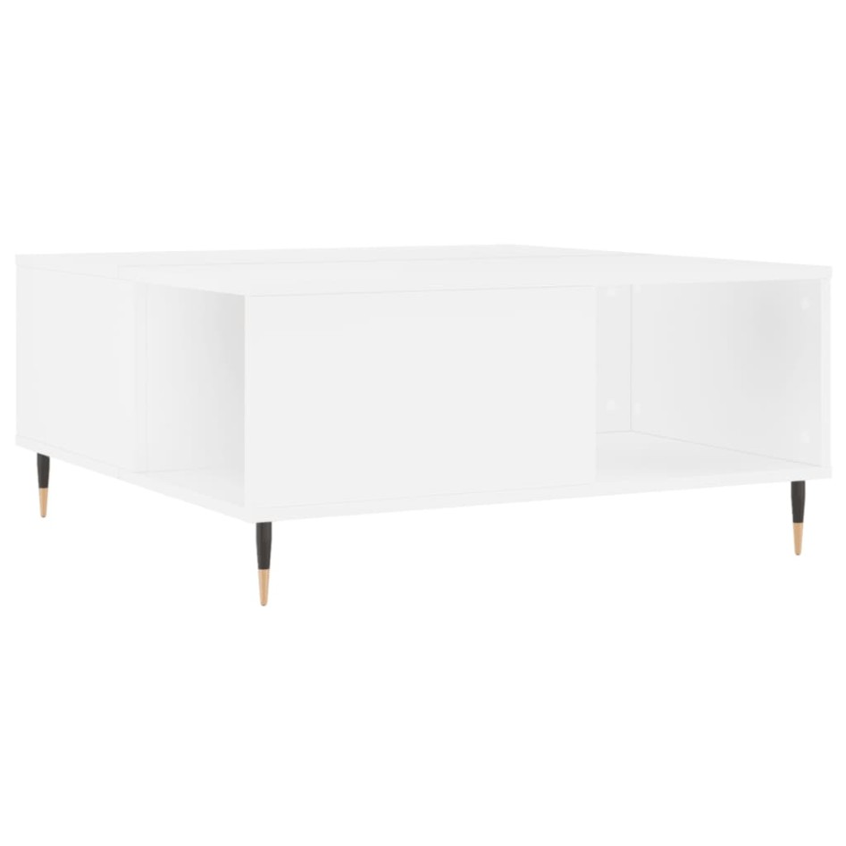 Mesa de centro madera contrachapada blanco 80x80x36,5