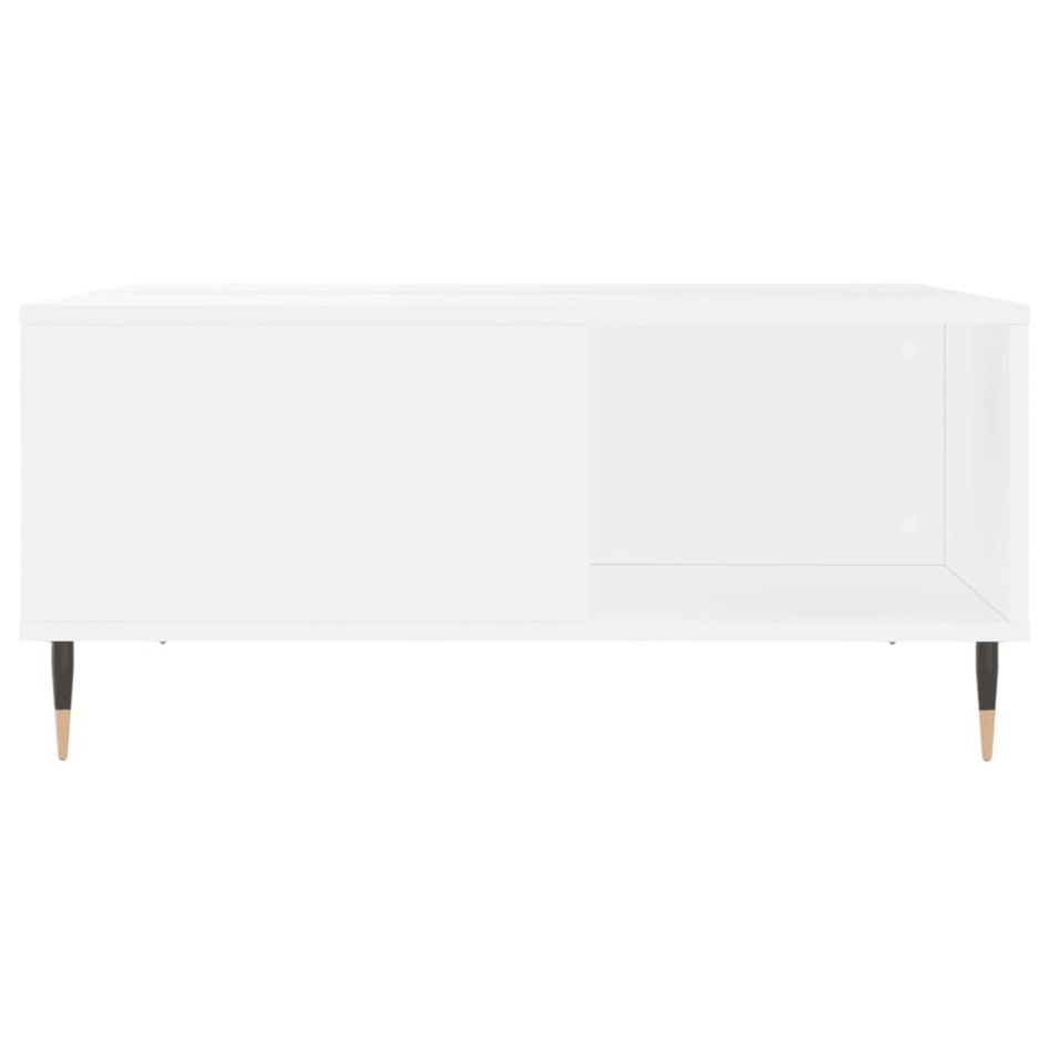 Mesa de centro madera contrachapada blanco 80x80x36,5
