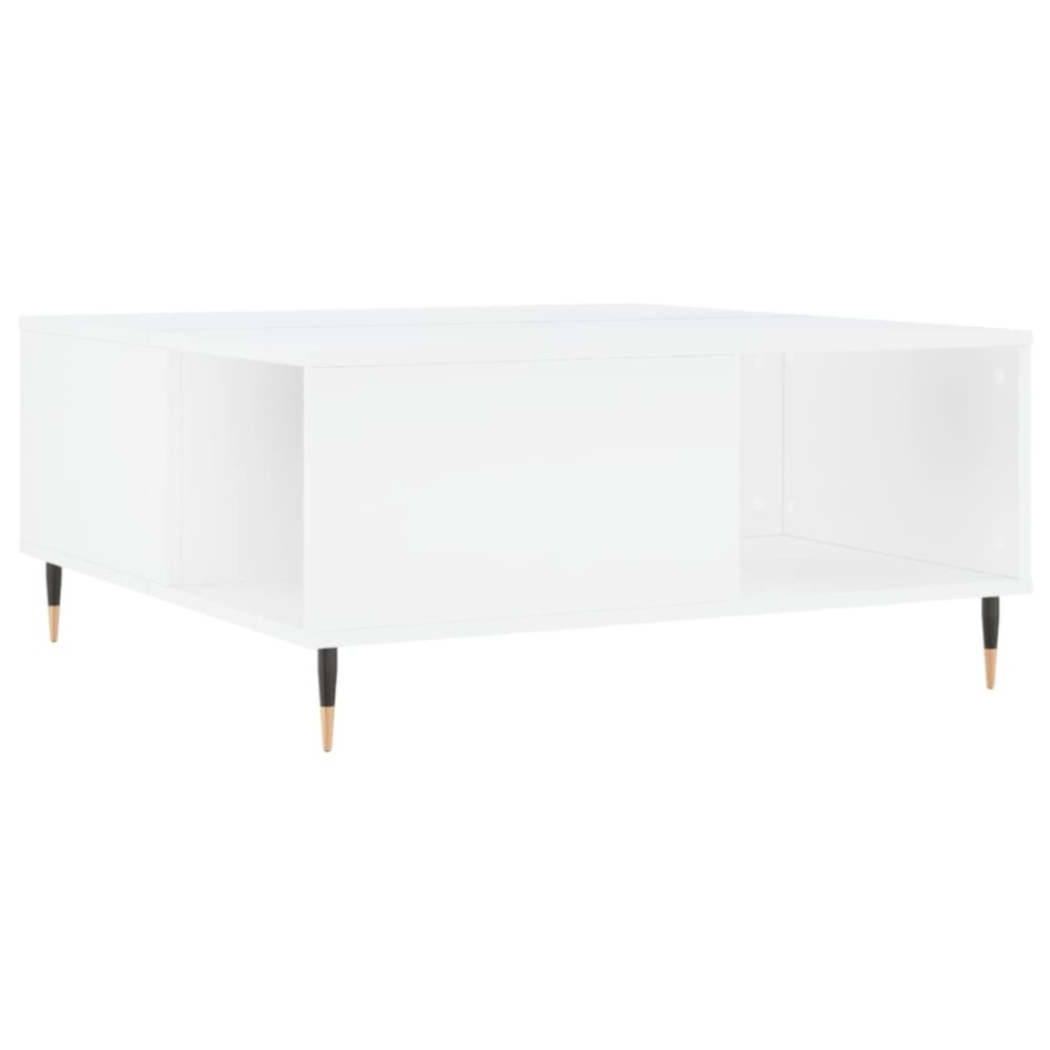 Mesa de centro madera contrachapada blanco 80x80x36,5