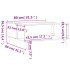 Mesa de centro madera contrachapada blanco 80x80x36,5