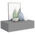 Estante con cajón de pared MDF gris 40x23,5x10