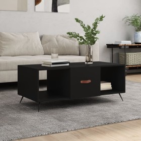 Mesa de centro madera contrachapada negro 102x50x40