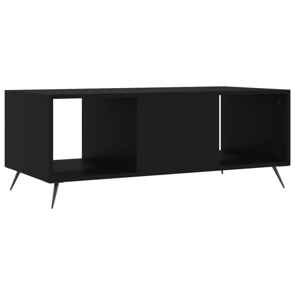 Mesa de centro madera contrachapada negro 102x50x40