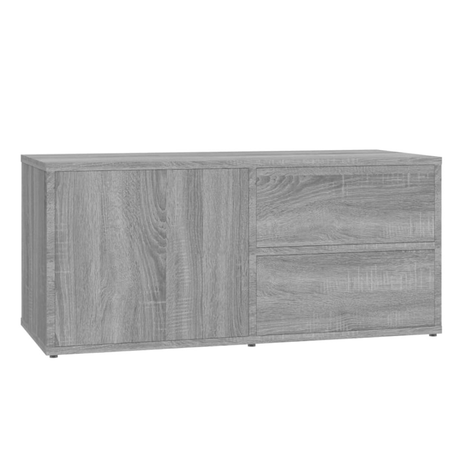 Mueble de TV madera contrachapada gris Sonoma 80x34x36