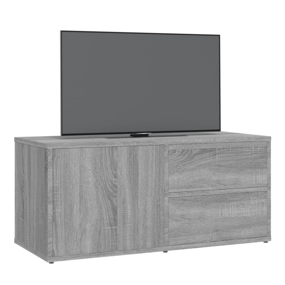Mueble de TV madera contrachapada gris Sonoma 80x34x36