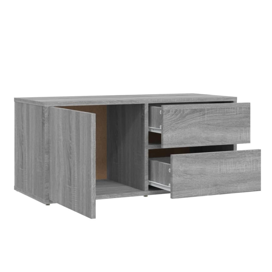 Mueble de TV madera contrachapada gris Sonoma 80x34x36