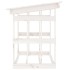 Leñero de madera maciza de pino blanco 108x64,5x77