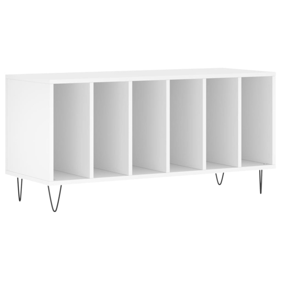 Mueble para discos madera contrachapada blanco 100x38x48