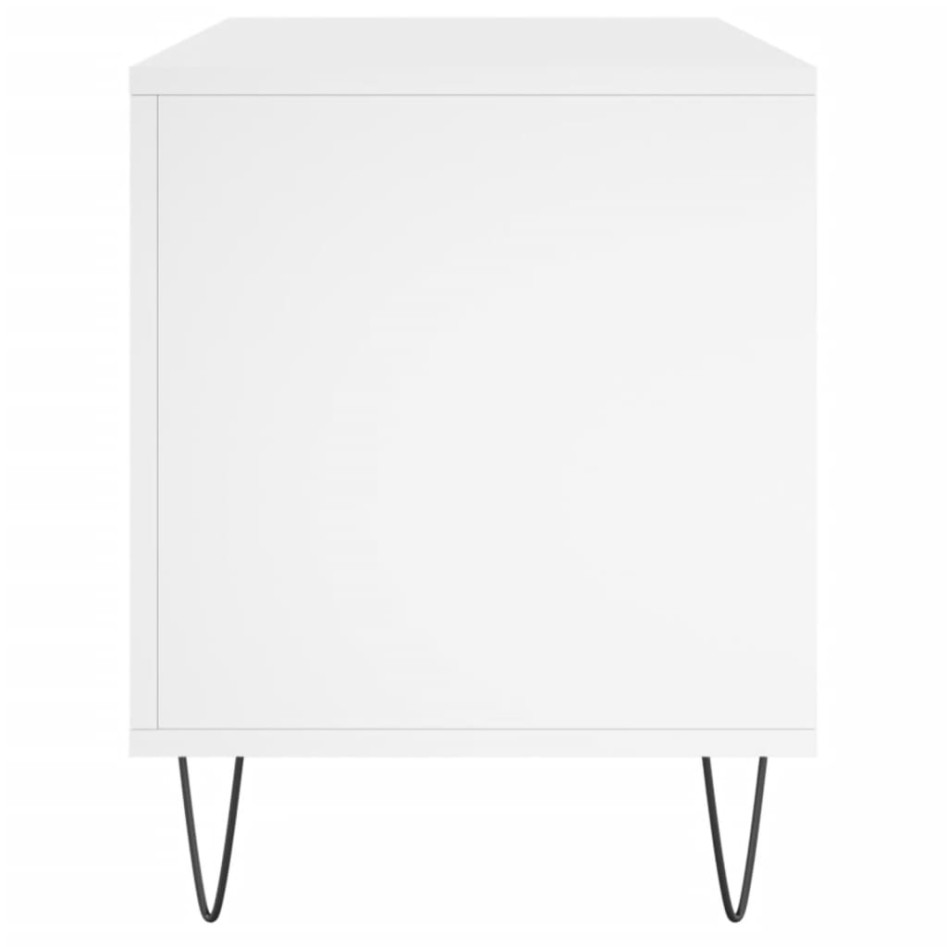 Mueble para discos madera contrachapada blanco 100x38x48