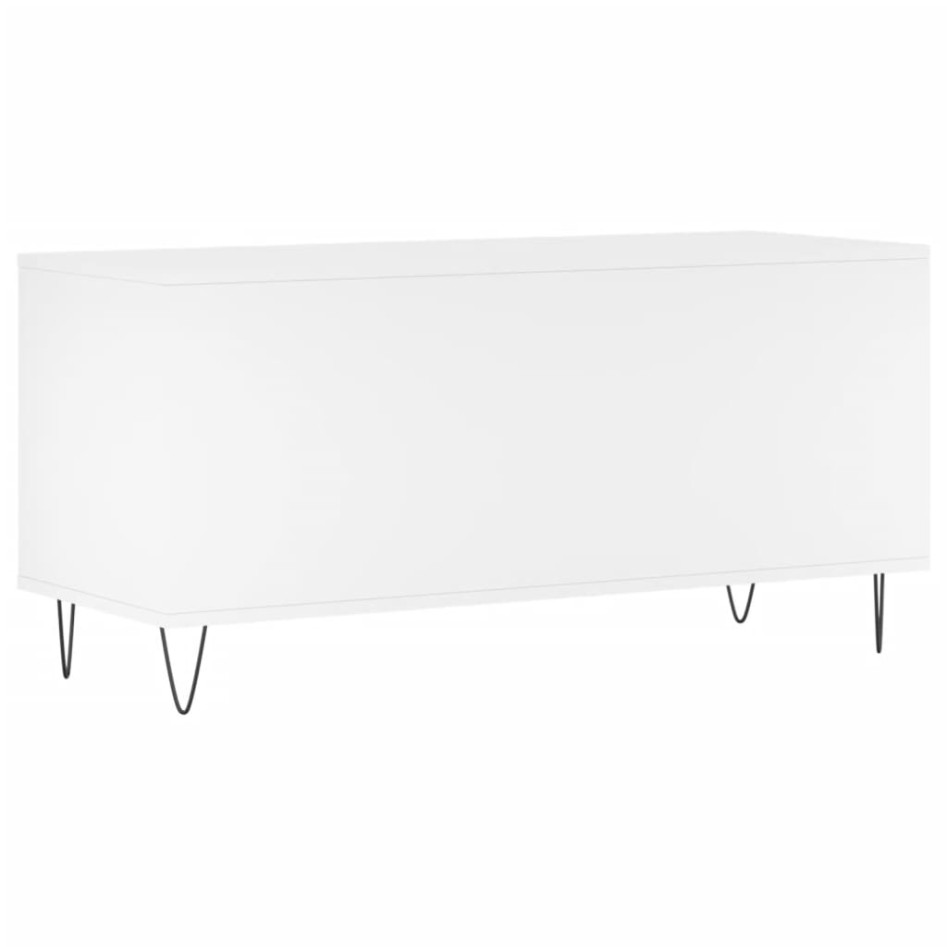 Mueble para discos madera contrachapada blanco 100x38x48