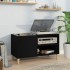 Mueble para discos madera contrachapada negro 84,5x38x48