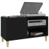Mueble para discos madera contrachapada negro 84,5x38x48