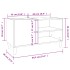 Mueble para discos madera contrachapada negro 84,5x38x48
