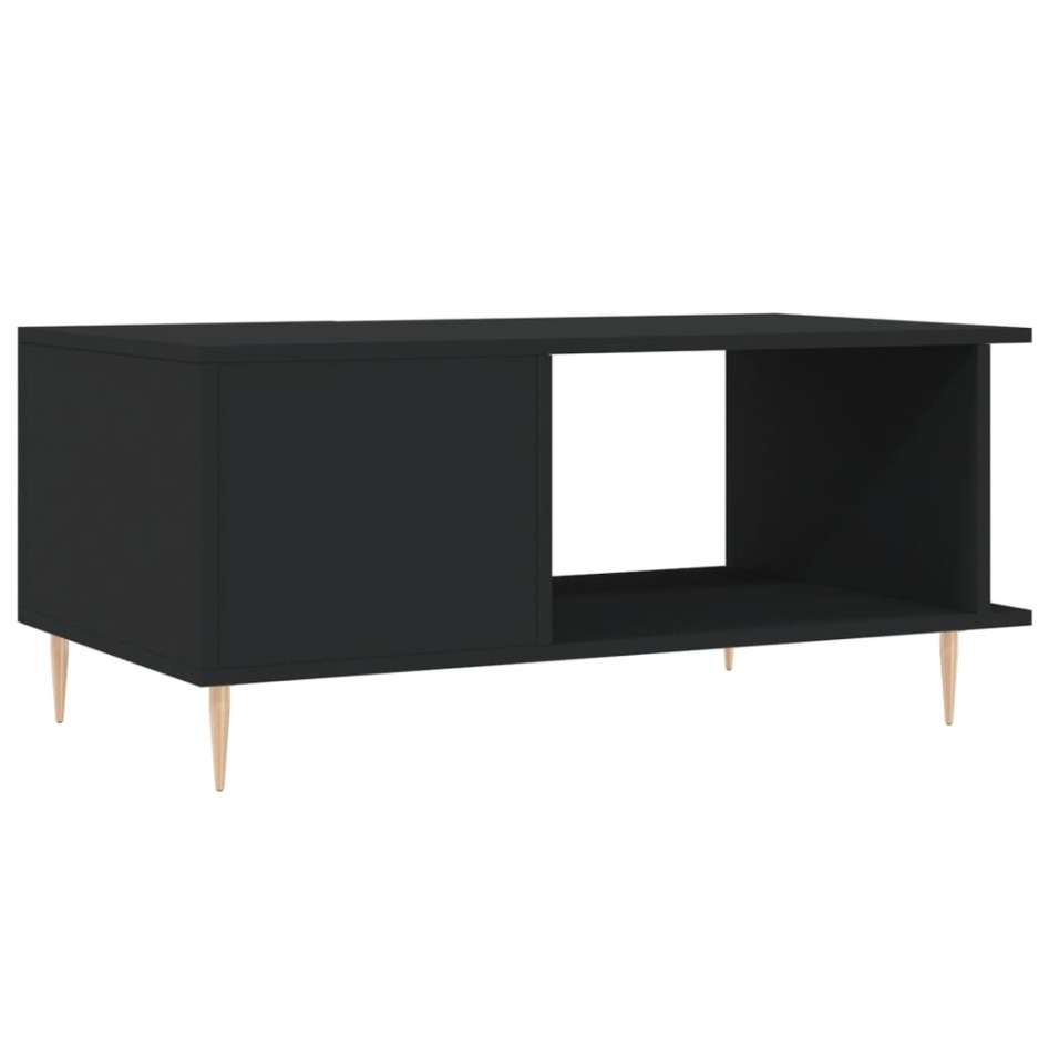 Mesa de centro madera contrachapada negro 90x50x40