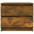Mesita de noche 2 uds contrachapado roble ahumado 50x39x43,5