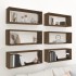 Estantes cúbicos de pared 6 uds madera roble marrón 60x15x23