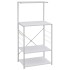 Armario para microondas madera ingeniería blanco 60x39,6x123