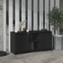 Mueble para TV madera contrachapada negro 102x37,5x52,5