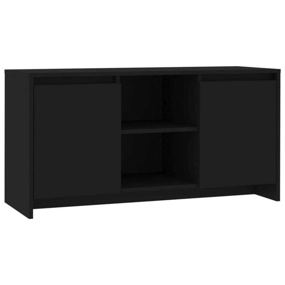 Mueble para TV madera contrachapada negro 102x37,5x52,5