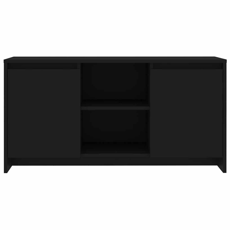 Mueble para TV madera contrachapada negro 102x37,5x52,5