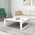 Mesa de centro madera contrachapada blanco 100x100x35