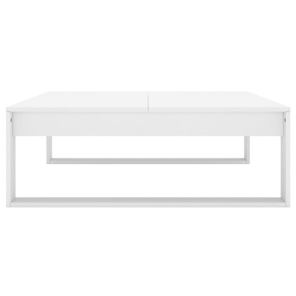 Mesa de centro madera contrachapada blanco 100x100x35