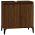 Armario de lavabo madera contrachapada roble marrón 58x33x60